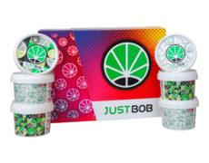 Kit JustBob Fleurs CBD - Fond Coloré avec Pots