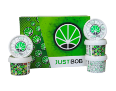 Kit JustBob Cannabis CBD - Fond Vert avec Pots