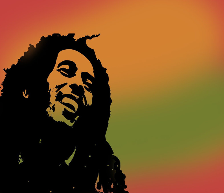 Image stylisée de Bob Marley souriant | Justbob