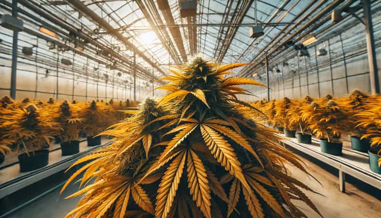 Plante de cannabis a feuiless janues | Just bob 